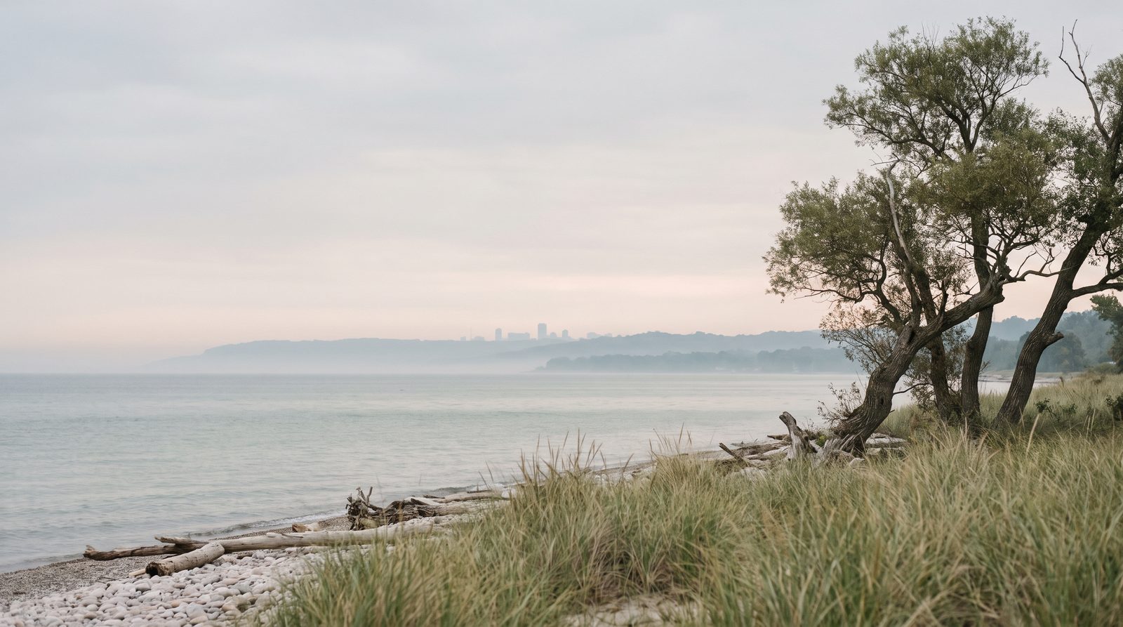Muted Great Lakes shoreline representing Coast Health Consulting's regional coverage in Missouri